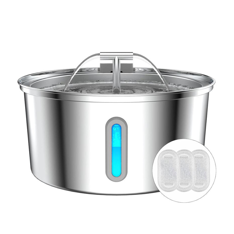 Smart Cordless Pet Water Fountain 3.2L with Motion Sensor & 304 Steel
