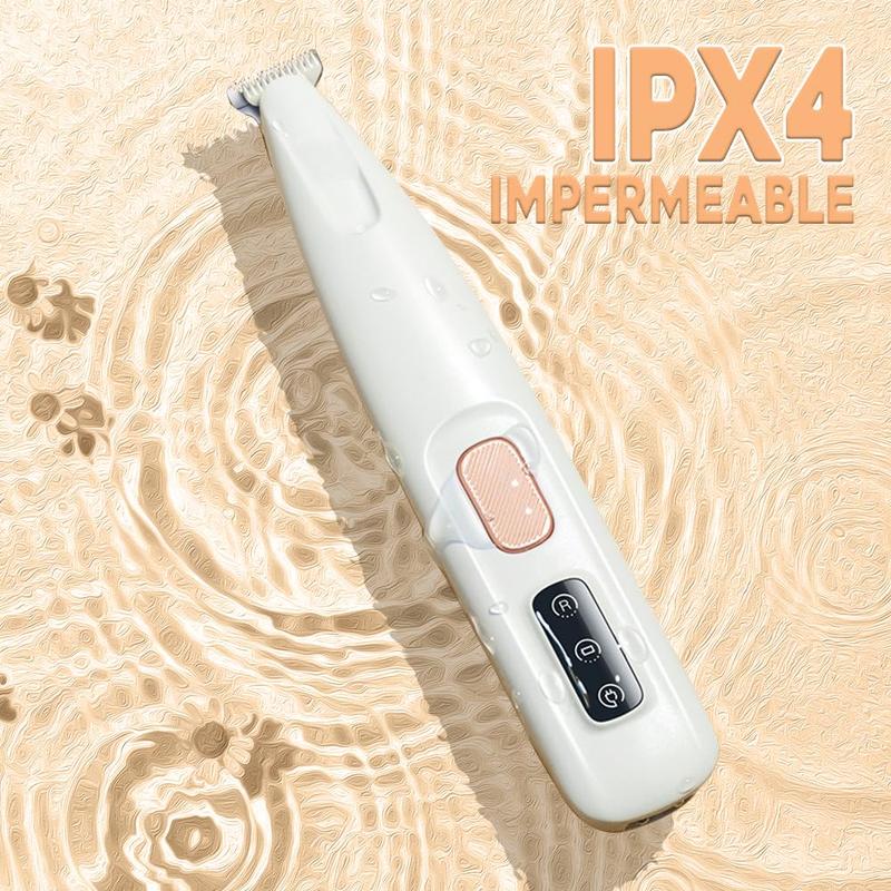Upgraded LED Dog Paw Trimmer - Low Noise, Waterproof Pet Hair Shaver