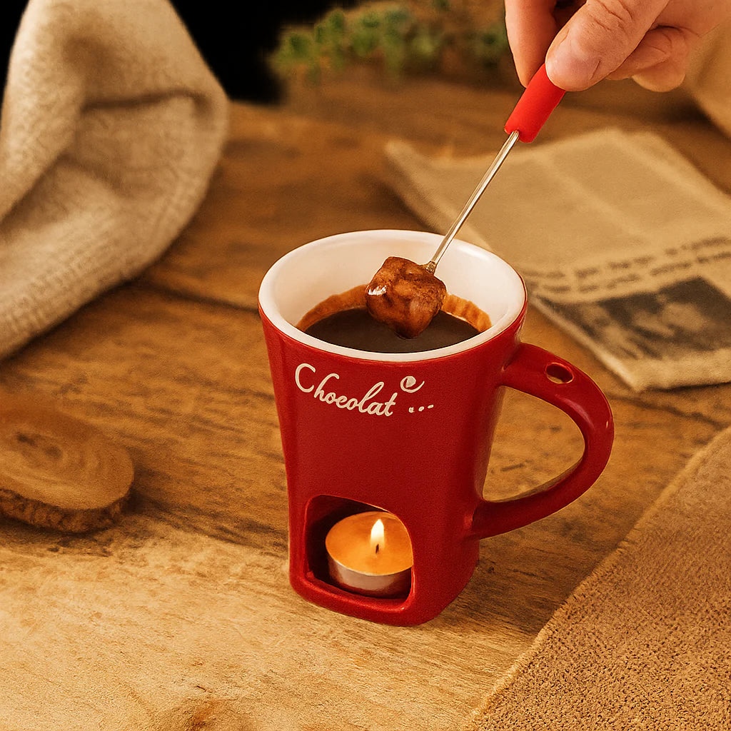 Handcrafted Ceramic Fondue Cup for Chocolate & More