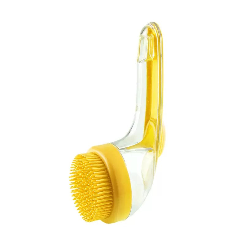 All-in-One Pet Bath Brush: Massage, Shampoo Dispenser & Hair Collector