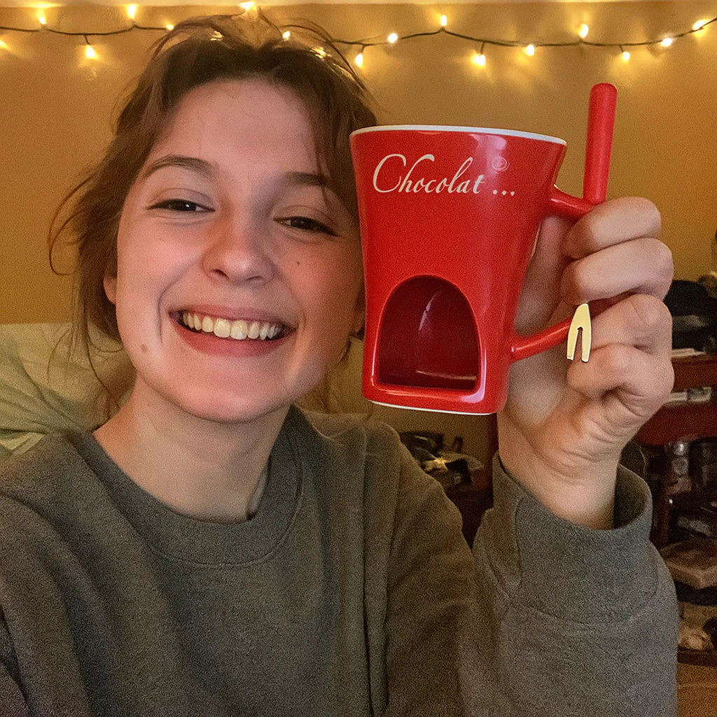 Handcrafted Ceramic Fondue Cup for Chocolate & More