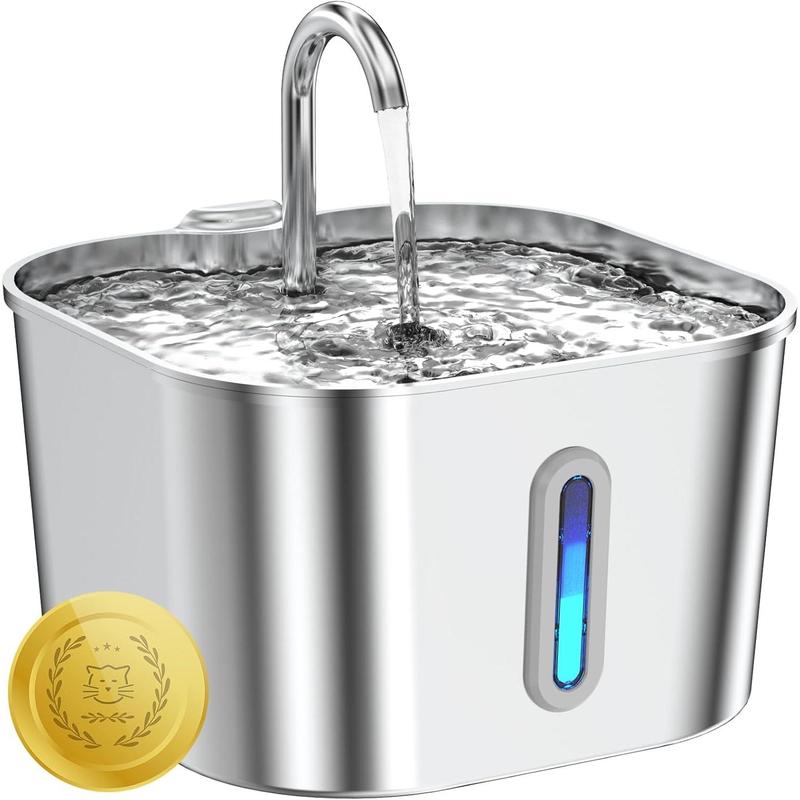 Smart Cordless Pet Water Fountain 3.2L with Motion Sensor & 304 Steel
