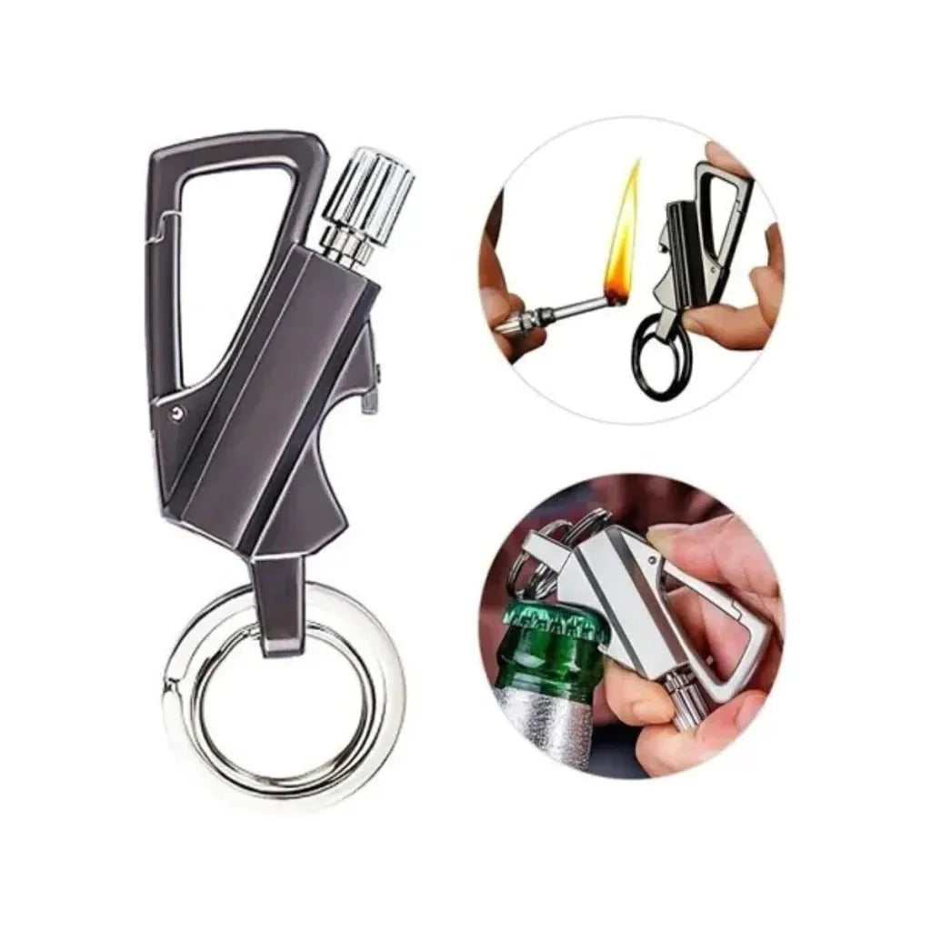 🔥Permanent Flint Fire Starter Keychain with Bottle Opener