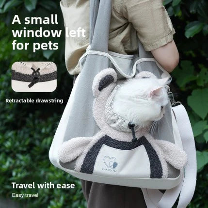 Breathable Pet Carrier Shoulder Bag for Cats & Small Dogs