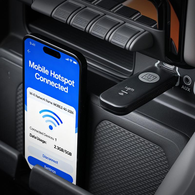 4G LTE Portable Wi‑Fi Hotspot with SIM Slot