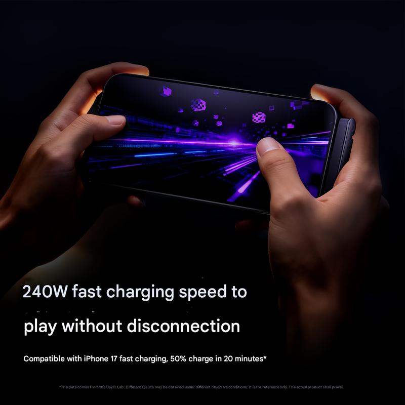 240W 2‑in‑1 Fast Charging Cable with Invisible Phone Stand