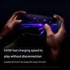 240W 2‑in‑1 Fast Charging Cable with Invisible Phone Stand