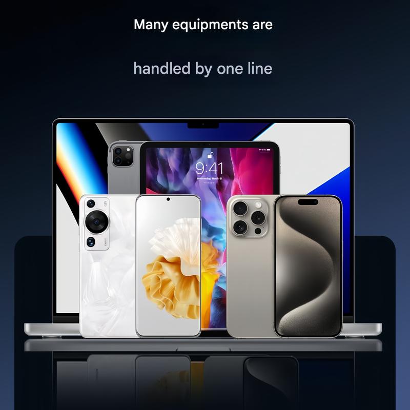 240W 2‑in‑1 Fast Charging Cable with Invisible Phone Stand