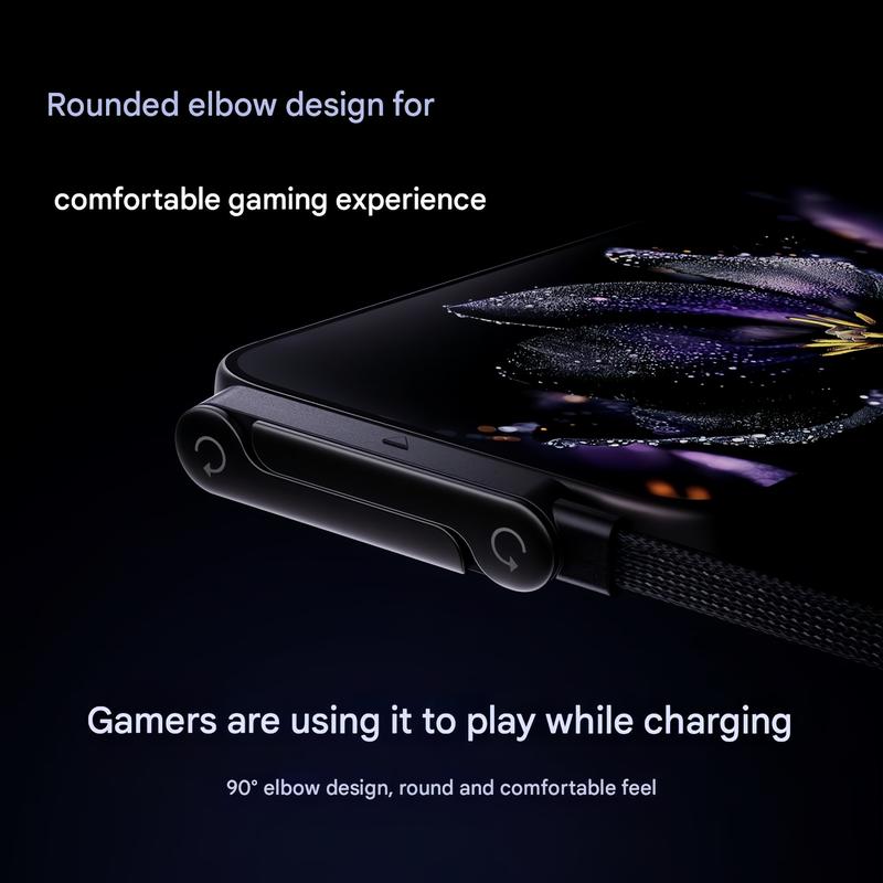 240W 2‑in‑1 Fast Charging Cable with Invisible Phone Stand