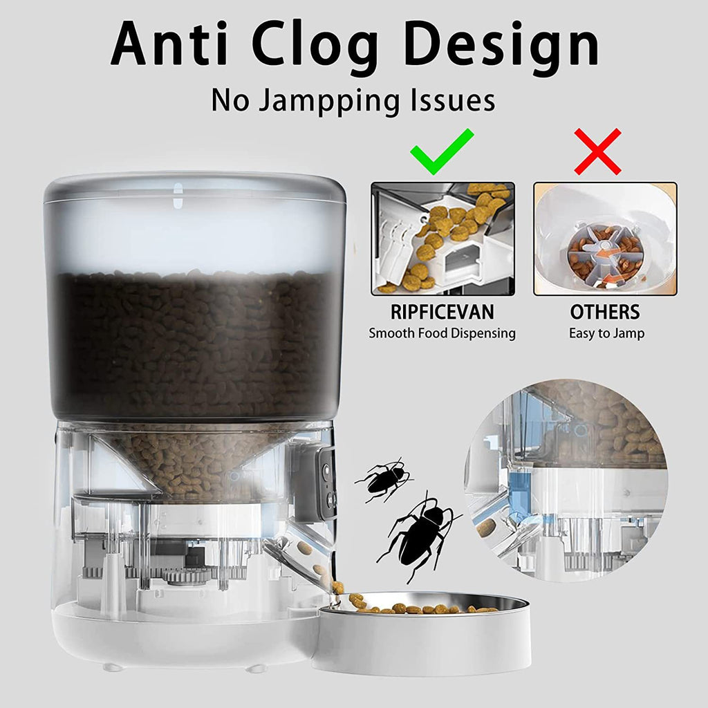 4L Smart WiFi Pet Feeder with App, Custom Voice Message & Freshness Lock