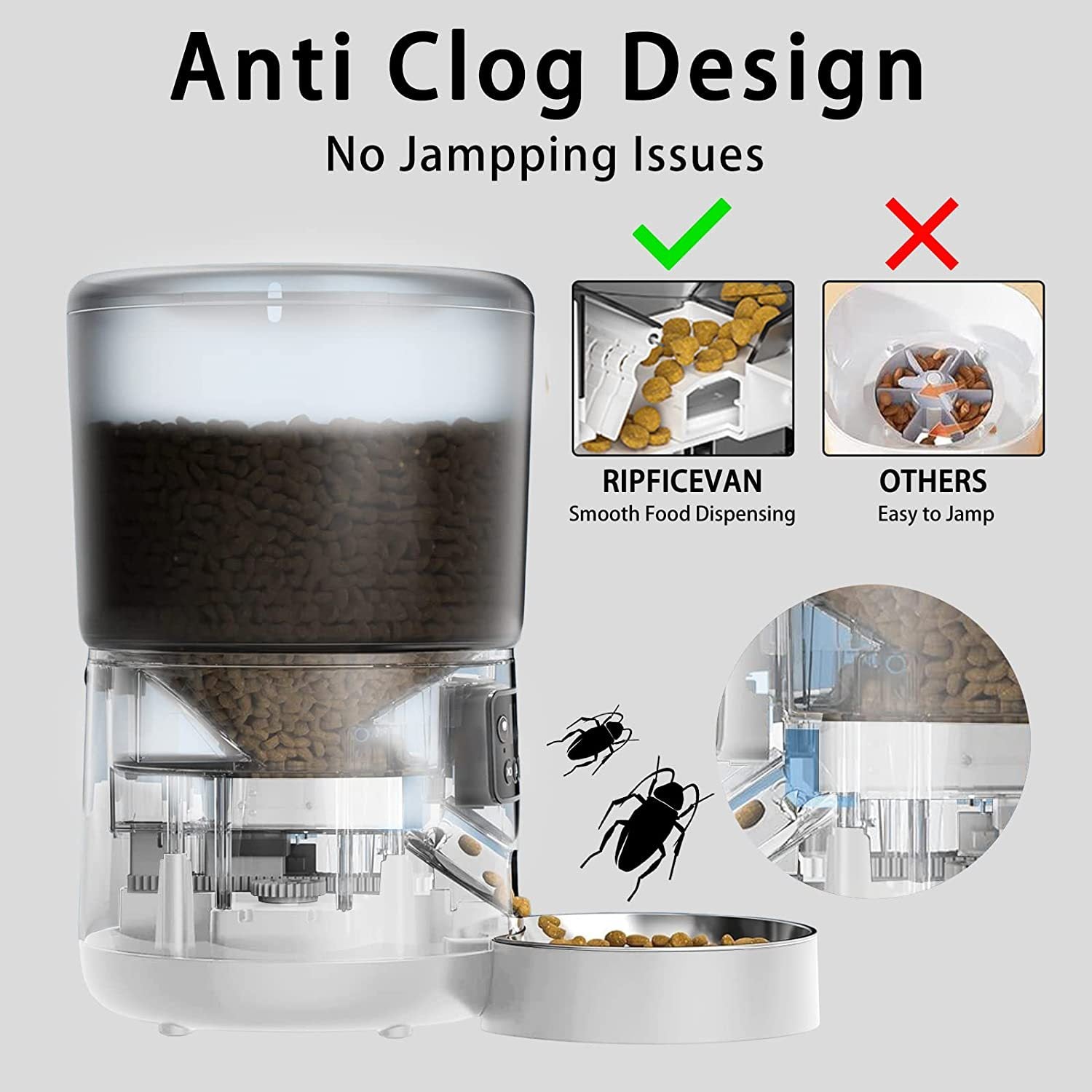 4L Smart WiFi Pet Feeder with App, Custom Voice Message & Freshness Lock