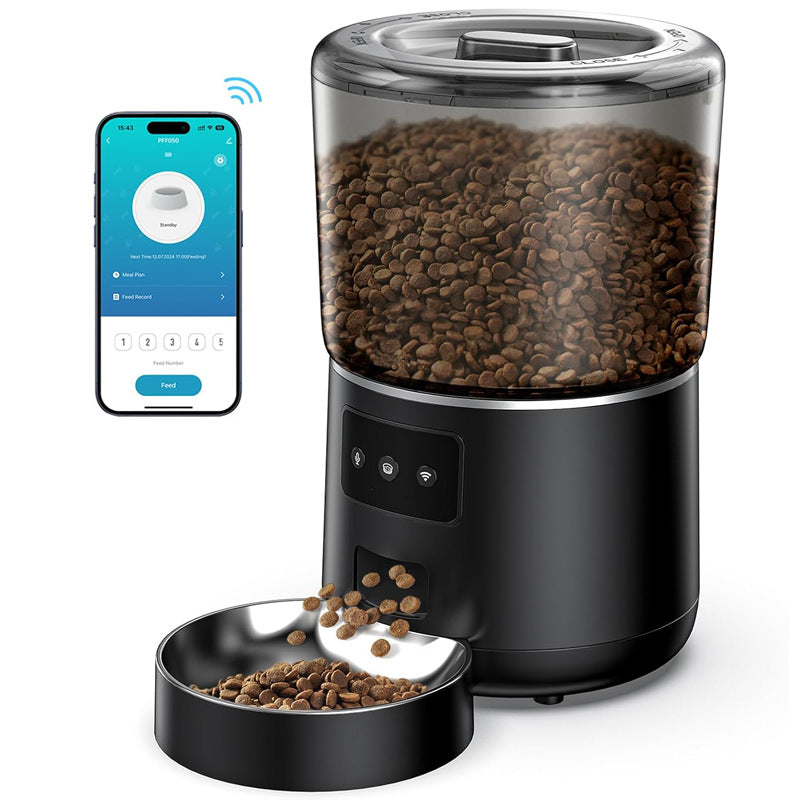 4L Smart WiFi Pet Feeder with App, Custom Voice Message & Freshness Lock