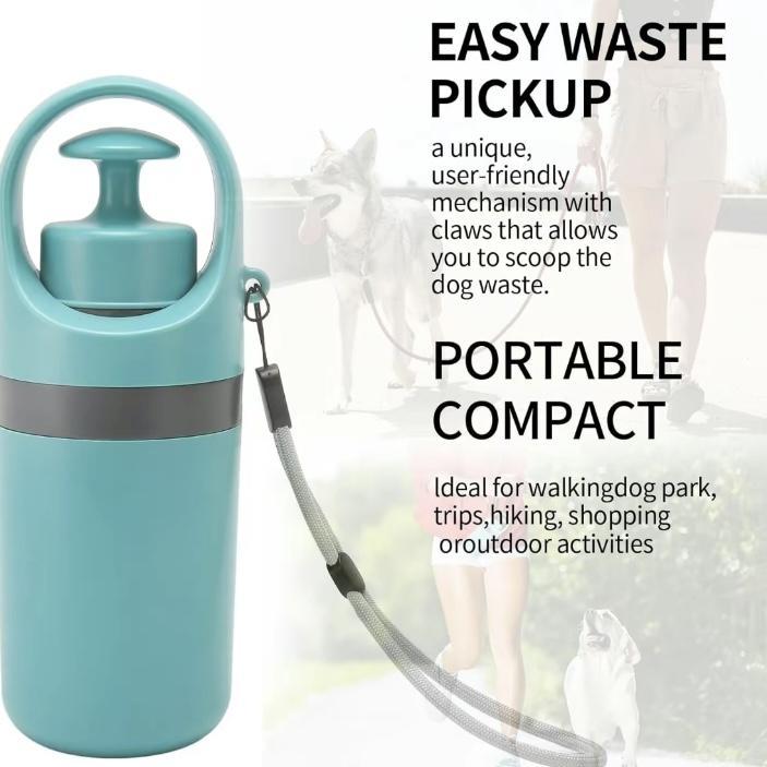 Walk & Clean 2-in-1 Dog Poop Scooper with Waste Bag Dispenser, Portable