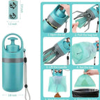 Walk & Clean 2-in-1 Dog Poop Scooper with Waste Bag Dispenser, Portable