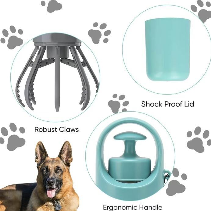 Walk & Clean 2-in-1 Dog Poop Scooper with Waste Bag Dispenser, Portable