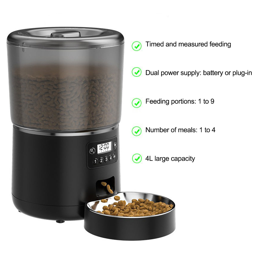 4L Smart WiFi Pet Feeder with App, Custom Voice Message & Freshness Lock