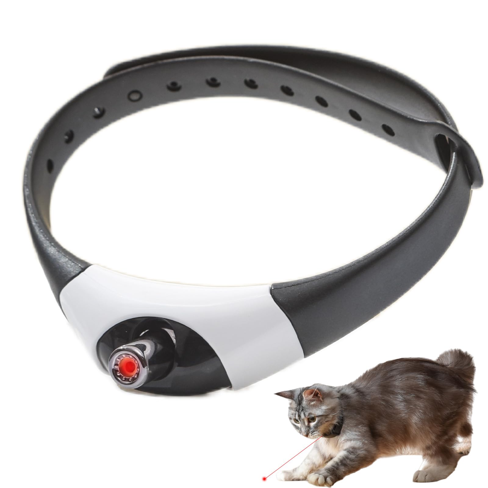 Automatic Laser Cat Toy Collar with Rechargeable Battery, Interactive Fun